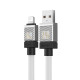 USB кабель Baseus CoolPlay Series Fast Charging Cable USB to iP 2.4A 1m White CAKW000402 mag-6932172626730130577