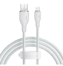 USB кабель Baseus Pudding Series Fast Charging Cable USB to iP 2.4A 1.2m White P10355700221-00 mag-6932172634131144903