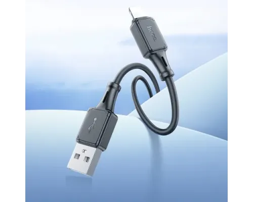 Кабель HOCO X101 Assistant silicone charging data cable iP 1m. Black mag-6942007604031154154