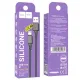 Кабель HOCO X101 Assistant silicone charging data cable iP 1m. Black mag-6942007604031154154