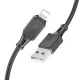Кабель HOCO X101 Assistant silicone charging data cable iP 1m. Black mag-6942007604031154154