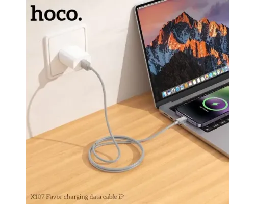 Кабель HOCO X107 Favor charging data cable iP 2,4A/1m Gray mag-6942007626279144024