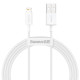 USB кабель Baseus Superior Series Fast Charging Data Cable USB to iP 2.4A 1.5m White CALYS-B02 mag-6953156205444135374