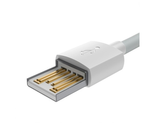 USB кабель Baseus Simple Wisdom Data Cable Kit USB to iP 2.4A (2ШТ/Set) 1.5m White TZCALZJ-02 mag-695315623031656015