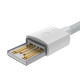 USB кабель Baseus Simple Wisdom Data Cable Kit USB to iP 2.4A (2ШТ/Set) 1.5m White TZCALZJ-02 mag-695315623031656015