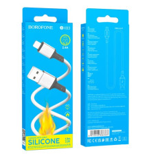 Кабель BOROFONE BX83 Famous silicone charging for Lightning 2.4A/1m білий mag-6974443386363137643