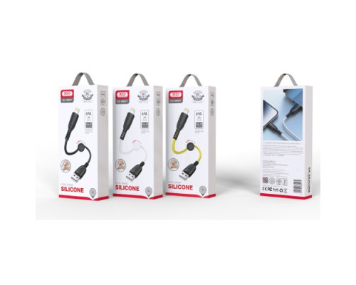 Кабель XO NB247 Suluo Series Portable Silicone for Lightning with Cable Clip 6A/0,25m Чорний mag-69206808399881033
