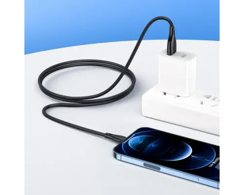 Кабель HOCO X61 Ultimate Silicone for Lightning 2,4A/1m Black mag-6931474747808143976