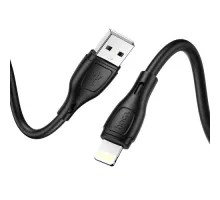 Кабель HOCO X61 Ultimate Silicone for Lightning 2,4A/1m Black mag-6931474747808143976