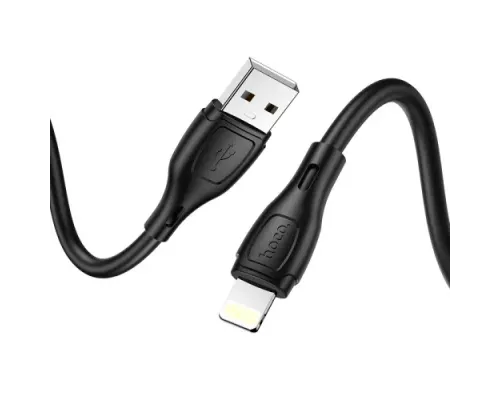 Кабель HOCO X61 Ultimate Silicone for Lightning 2,4A/1m Black mag-6931474747808143976