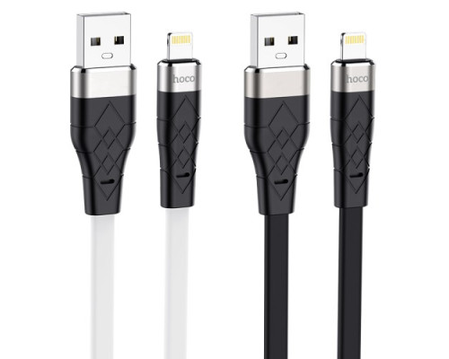 Кабель HOCO X53 Ange silicone charging data for Lightning 2,4A/1m. Black mag-6931474738059139089