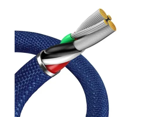 USB кабель Baseus Crystal Shine Series Fast Charging Data Cable USB to iP 2.4A 1.2m Blue CAJY000003 mag-6932172602697147460
