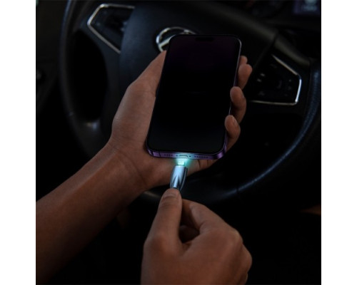 USB кабель Baseus Glimmer Series Fast Charging Data Cable USB to iP 2.4A 2m Blue CADH000303 mag-6932172617943107225