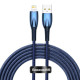 USB кабель Baseus Glimmer Series Fast Charging Data Cable USB to iP 2.4A 2m Blue CADH000303 mag-6932172617943107225