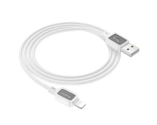 Кабель HOCO X108 Benefit silicone charging data cable iP 2.4A/1m. White mag-6942007632201144035