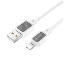 Кабель HOCO X108 Benefit silicone charging data cable iP 2.4A/1m. White mag-6942007632201144035