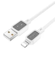 Кабель HOCO X108 Benefit silicone charging data cable iP 2.4A/1m. White mag-6942007632201144035