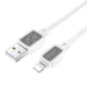 Кабель HOCO X108 Benefit silicone charging data cable iP 2.4A/1m. White mag-6942007632201144035