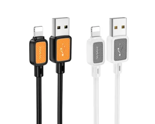 Кабель HOCO X108 Benefit silicone charging data cable iP 2.4A/1m. White mag-6942007632201144035