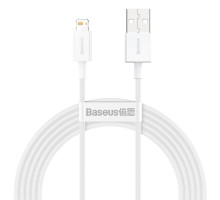 USB кабель Baseus Superior Series Fast Charging Data Cable USB to iP 2.4A 2m White CALYS-C02 mag-6953156205468141234