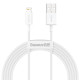 USB кабель Baseus Superior Series Fast Charging Data Cable USB to iP 2.4A 2m White CALYS-C02 mag-6953156205468141234