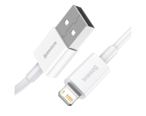 USB кабель Baseus Superior Series Fast Charging Data Cable USB to iP 2.4A 2m White CALYS-C02 mag-6953156205468141234