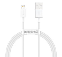 USB кабель Baseus Superior Series Fast Charging Data Cable USB to iP 2.4A 1m White CALYS-A02 mag-6953156205413138548