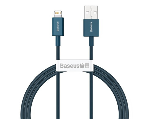 USB кабель Baseus Superior Series Fast Charging Data Cable USB to iP 2.4A 1m Blue CALYS-A03 mag-6953156205420132156