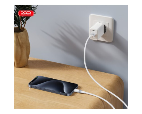 Кабель XO NB282 Brushed Silicone 6A Fast Charging Apple Data Cable 1m Білий mag-6920680860364132422