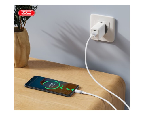 Кабель XO NB282 Brushed Silicone 6A Fast Charging Apple Data Cable 1m Білий mag-6920680860364132422