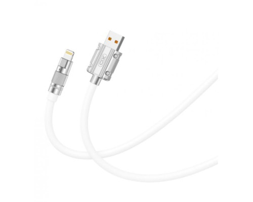 Кабель XO NB227 OD6.0 silicone TPE zinc alloy Lightning 6A/1,2M Білий mag-692068083325257213
