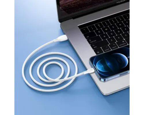 Кабель HOCO X61 Ultimate Silicone for Lightning 2,4A/1m White mag-6931474747815143977