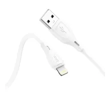 Кабель HOCO X61 Ultimate Silicone for Lightning 2,4A/1m White mag-6931474747815143977