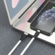 Кабель HOCO X53 Ange silicone charging data for Lightning 2,4A/1m. White mag-6931474738066139090
