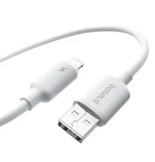 USB кабель Baseus Foamed Silicone USB to Lightning 2.4A 2m White E0426905 mag-6932172693787147492