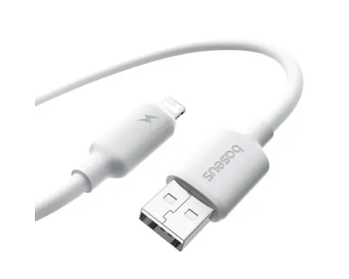 USB кабель Baseus Foamed Silicone USB to Lightning 2.4A 2m White E0426905 mag-6932172693787147492