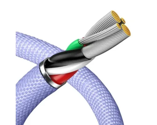 USB кабель Baseus Crystal Shine Series Fast Charging Data Cable USB to iP 2.4A 1.2mPurple CAJY000005 mag-6932172602703144948