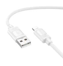 Кабель HOCO X122 Benefit silicone charging data cable iP 2.4/1m White mag-6942007662192154157