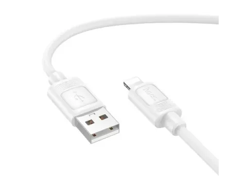 Кабель HOCO X122 Benefit silicone charging data cable iP 2.4/1m White mag-6942007662192154157