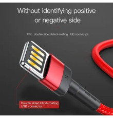USB кабель Baseus Cafule (Special Edition) for Lightning 2.4A/1m. Black+Red CALKLF-G91 mag-6953156283336135410