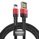 USB кабель Baseus Cafule (Special Edition) for Lightning 2.4A/1m. Black+Red CALKLF-G91 mag-6953156283336135410