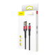 USB кабель Baseus Cafule (Special Edition) for Lightning 2.4A/1m. Black+Red CALKLF-G91 mag-6953156283336135410