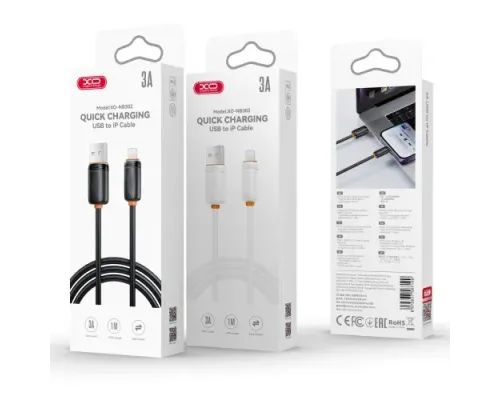Кабель XO NB302 Shishishun Series for Lightning 3A/1m Білий mag-6975837587205147364