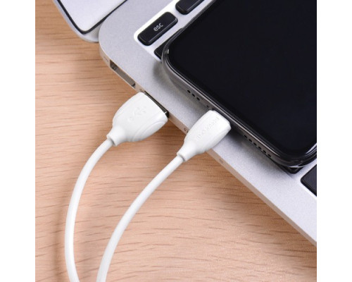 Кабель BOROFONE BX19 Benefit for Lightning 2,4A/1m білий mag-6931474701763139616