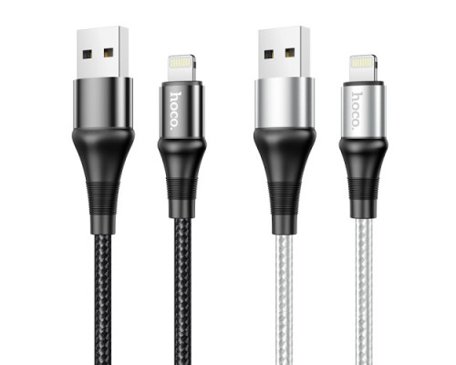 Кабель HOCO X50 Excellent charging data for Lightning 2,4A/1m. Grey mag-6931474734204138106