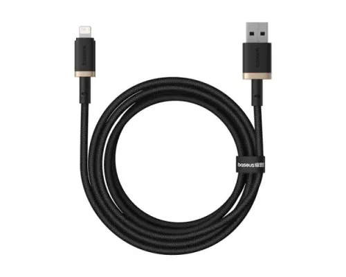 USB кабель Baseus Dura Series USB to Lightning 2.4A 2m Black-gold P10377801U01-02 mag-6932172669867152082