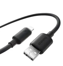 USB кабель Baseus Foamed Silicone USB to Lightning 2.4A 1m Black E0426900 mag-6932172693770145753