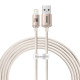 USB кабель Baseus Crystal Shine Series Fast Charging Data Cable USB to iP 2.4A 2m Pink CAJY001204 mag-6932172614454135445