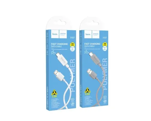 Кабель HOCO X107 Favor charging data cable Type-C 3A/1m White mag-6942007626309144027