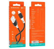 Кабель BOROFONE BX79 silicone charging for Micro 2.4A/1m чорний mag-6974443384765138237